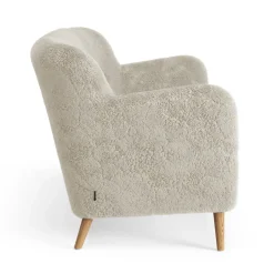 Swedese Sofas*Nova 2-seater sofa sheepskin, Moonlight-oiled oak Beige