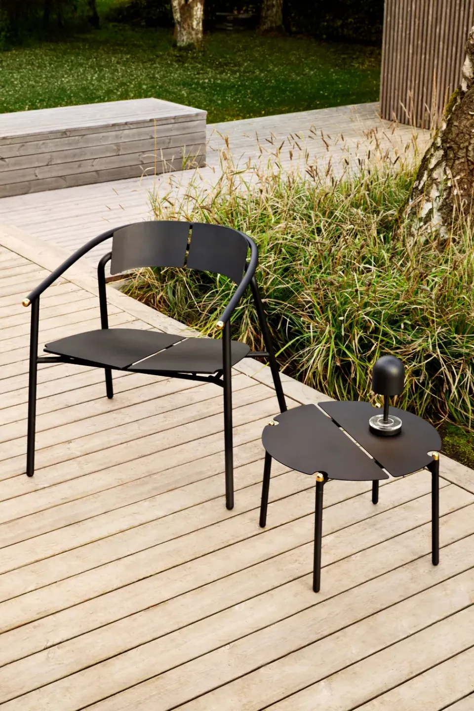 AYTM Table For Outdoor Use|Outdoor Lounge Furniture*NOVO lounge table Ø50x35 cm, Black