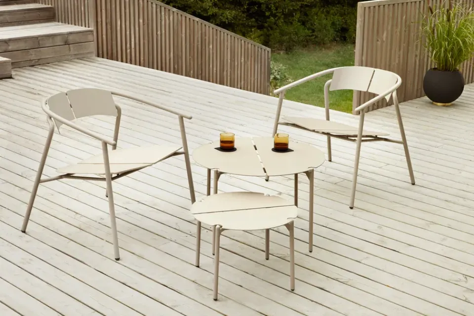 AYTM Table For Outdoor Use|Outdoor Lounge Furniture*NOVO lounge table Ø50x35 cm, Taupe Grey