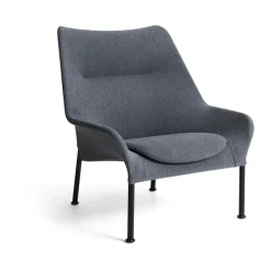 HAY Chairs|Armchairs & Footstools*O2 Lounge Chair armchair, Soft -black lacquered steel Grey
