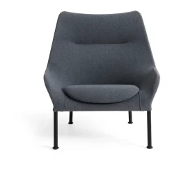 HAY Chairs|Armchairs & Footstools*O2 Lounge Chair armchair, Soft -black lacquered steel Grey