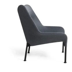 HAY Chairs|Armchairs & Footstools*O2 Lounge Chair armchair, Soft -black lacquered steel Grey