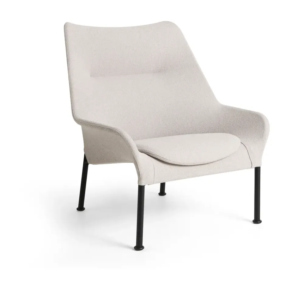 HAY Armchairs & Footstools|Chairs*O2 Lounge Chair armchair, Soft light black lacquered steel Grey