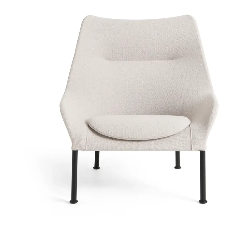 HAY Armchairs & Footstools|Chairs*O2 Lounge Chair armchair, Soft light black lacquered steel Grey