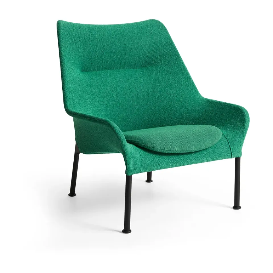 HAY Armchairs & Footstools|Chairs*O2 Lounge Chair armchair, Soft -black lacquered steel Green