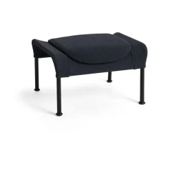 HAY Armchairs & Footstools*O2 Ottoman footstool, Soft -svartlackerad steel Black