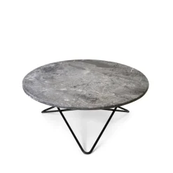 OX Denmarq Coffee Tables*O Table coffee table, Marble . black laquered stand Grey
