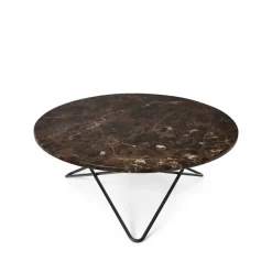 OX Denmarq Coffee Tables*O Table coffee table, marble . black laquered stand Brown