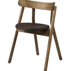 Northern Chairs*Oaki chair leather seat, Smoked oak BrownBlack