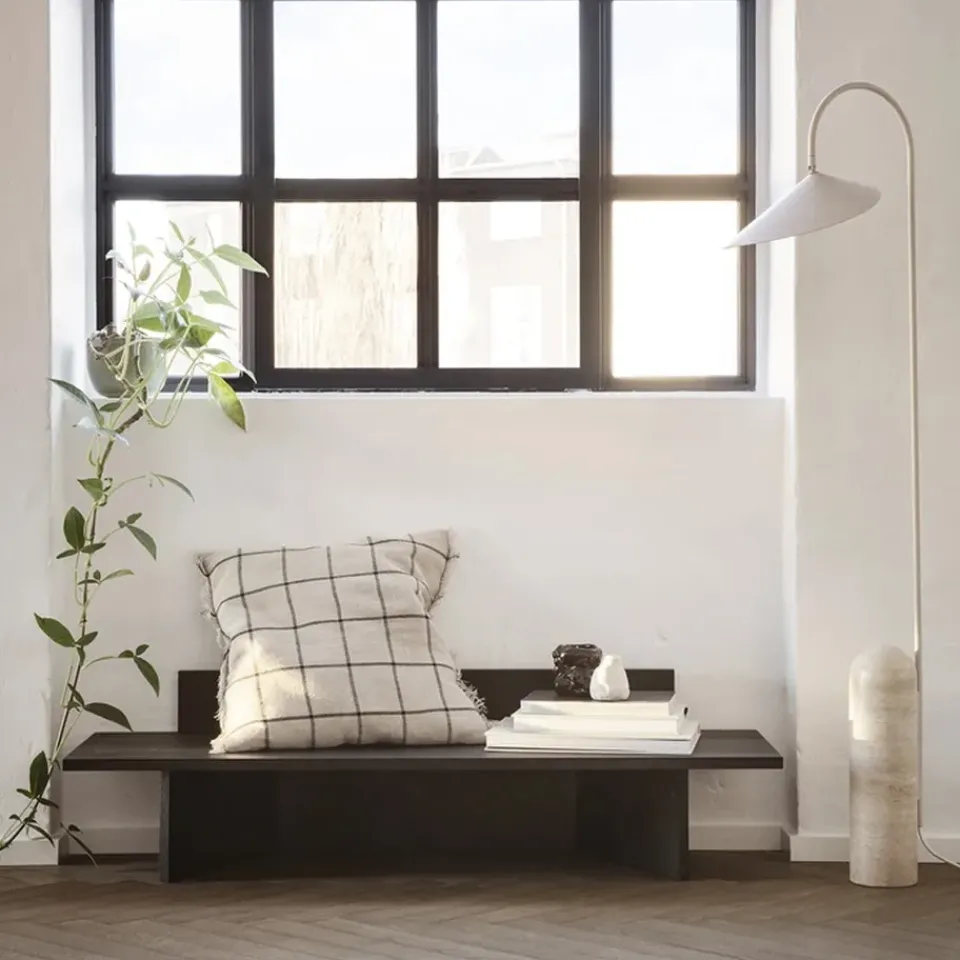 Ferm Living Benches*Oblique bench, Oak black oiled Beige