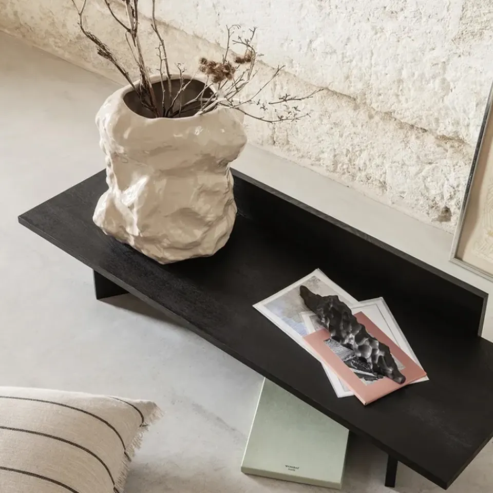 Ferm Living Benches*Oblique bench, Oak black oiled Beige
