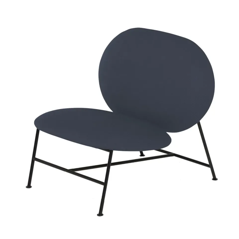 Northern Armchairs & Footstools*Oblong lounge chair, Dark Blue