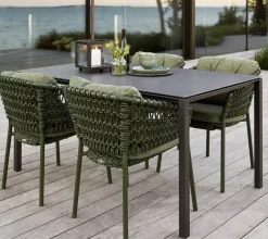 Cane-line Seat Cushions & Pads*Ocean/Basket/Moments cushion set chair, Wove dark Green