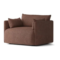 Audo Copenhagen Armchairs & Footstools*Offset arm chair, Audo Bouclé 08 Bordeaux Red