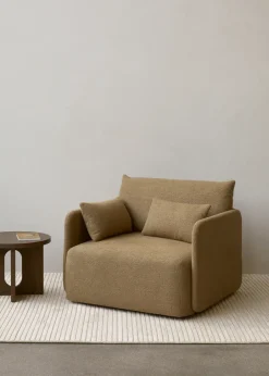 Audo Copenhagen Armchairs & Footstools*Offset arm chair, Audo Bouclé 06 Gold Gold-colouredBrown