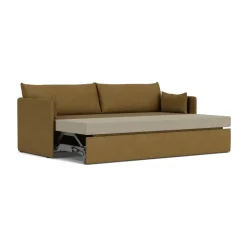 Audo Copenhagen Sofas*Offset sofa bed 3 seater, Audo Bouclé 06 Gold-coloured