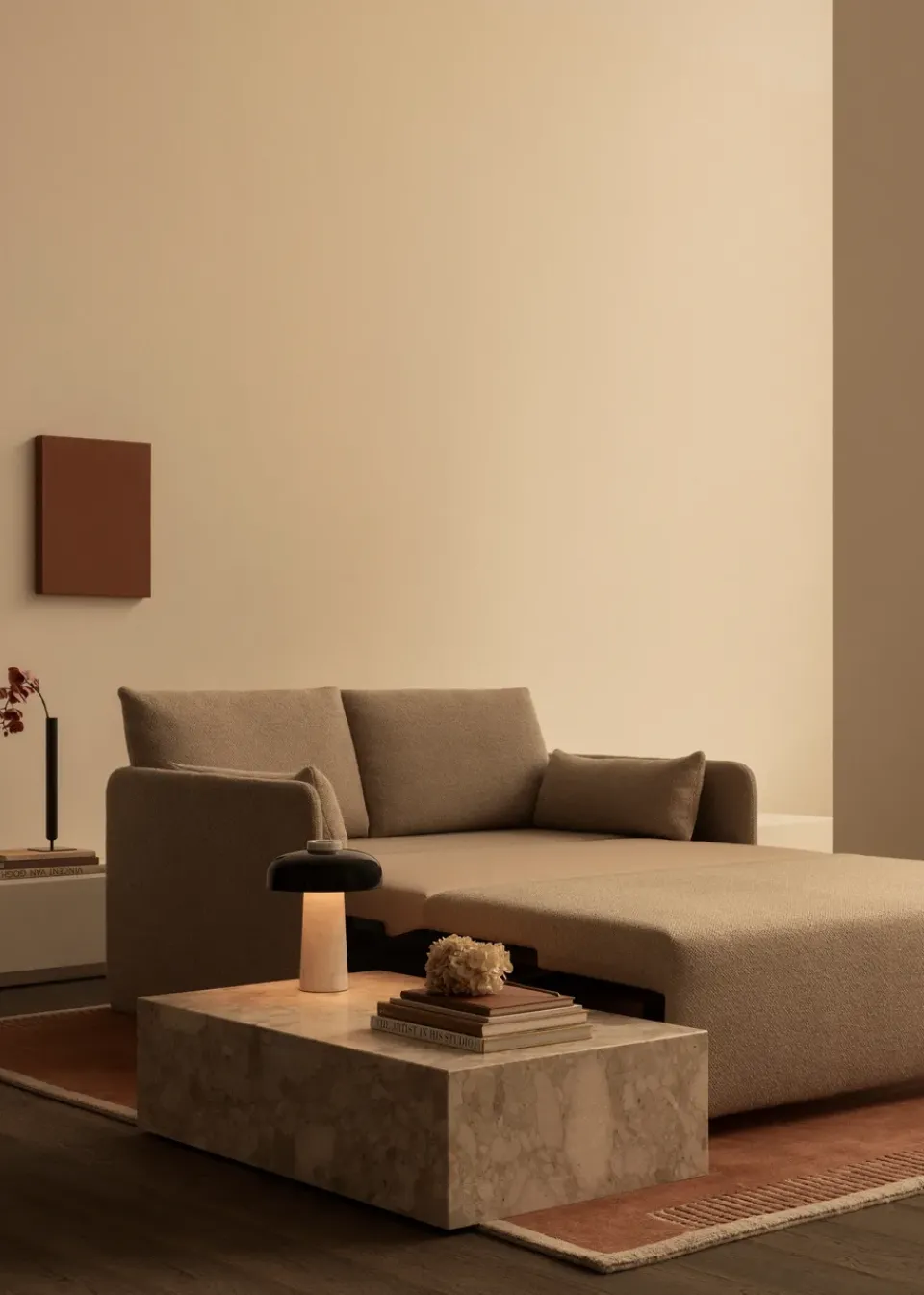 Audo Copenhagen Sofas*Offset sofa bed 2 seater, Baru 0450 gold Gold-coloured