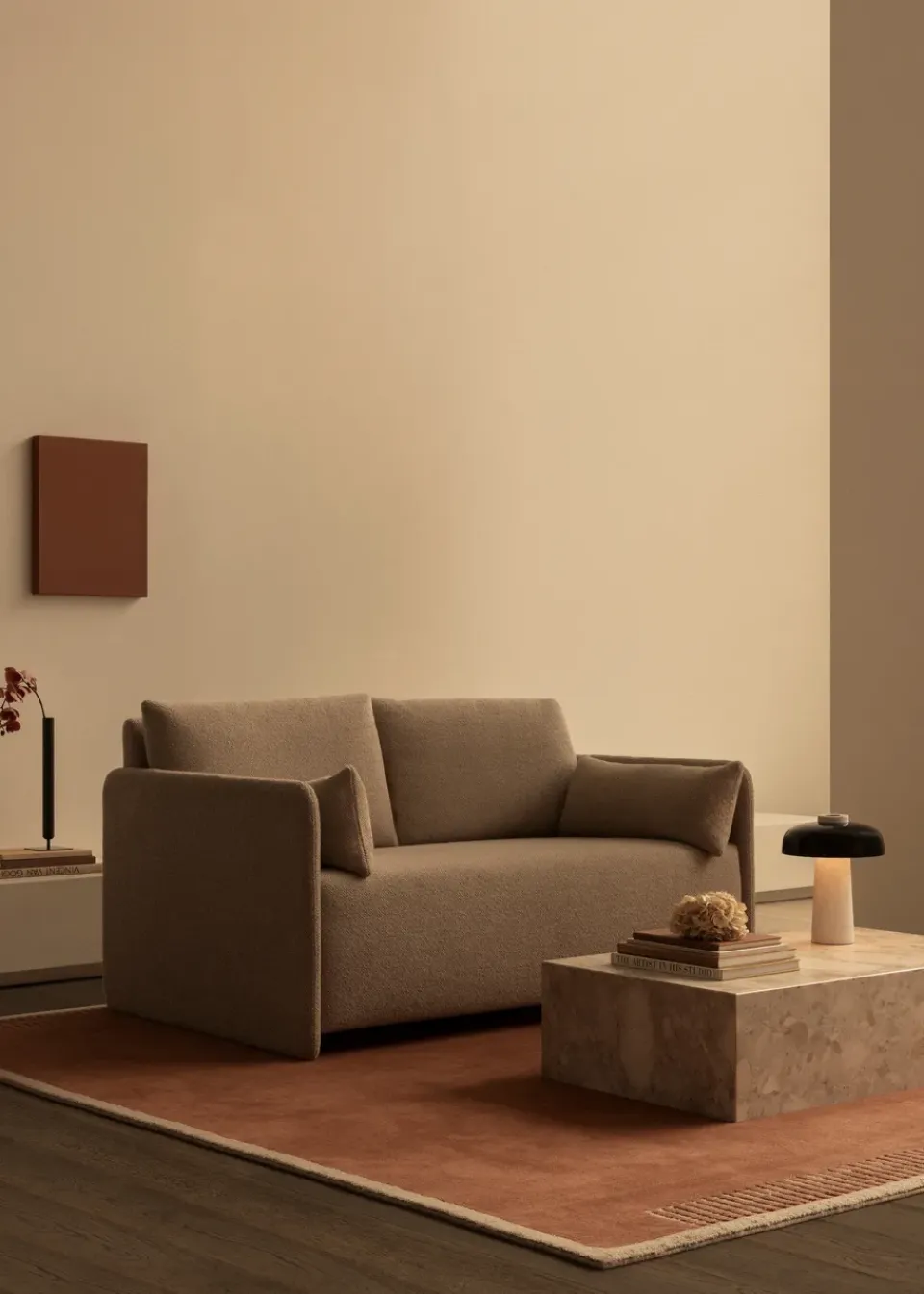 Audo Copenhagen Sofas*Offset sofa bed 2 seater, Logan jasmine White