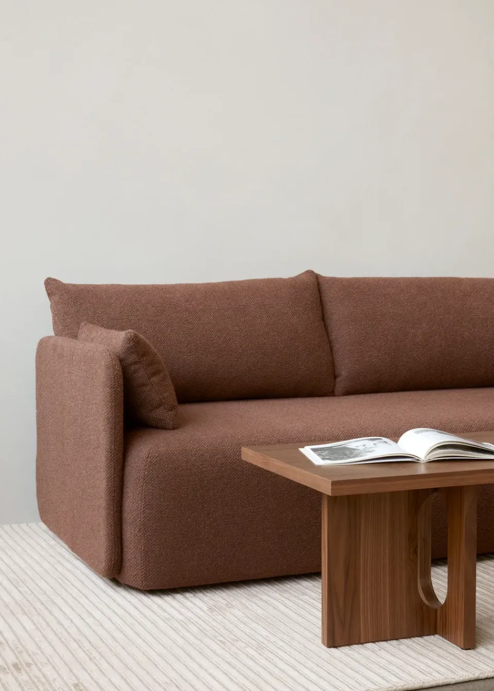 Audo Copenhagen Sofas*Offset sofa 2-seats, Audo Bouclé 08 Bordeaux Red
