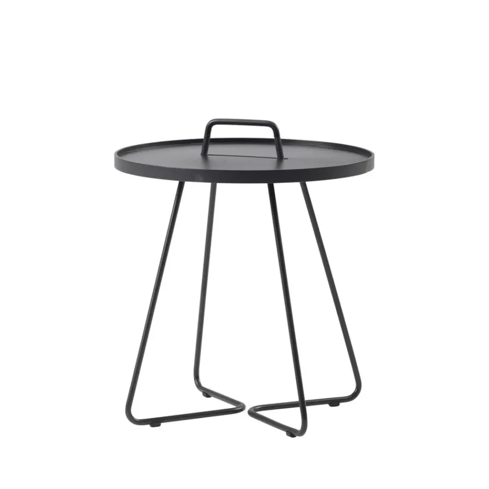 Cane-line Table For Outdoor Use*On the move table Ø44 cm, Black