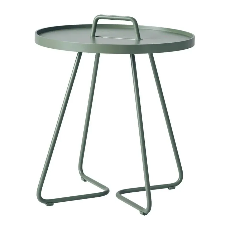 Cane-line Table For Outdoor Use*On the move table Ø44 cm, Dusty Green