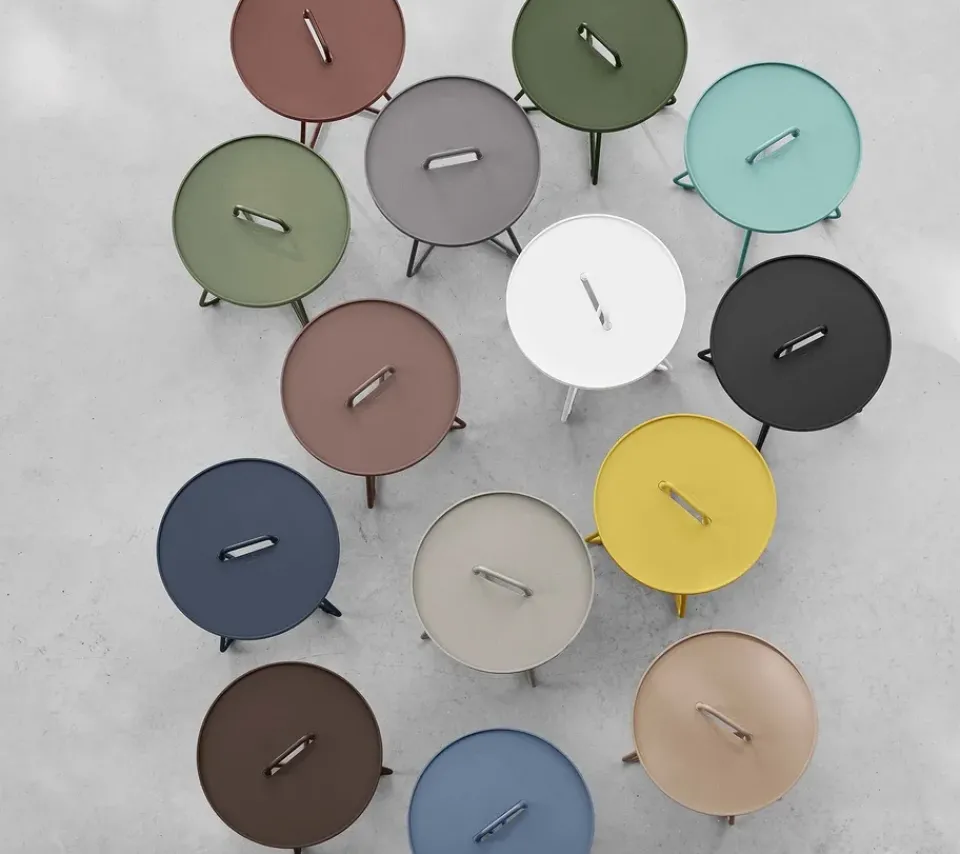 Cane-line Table For Outdoor Use*On the move table Ø44 cm, Dusty Green