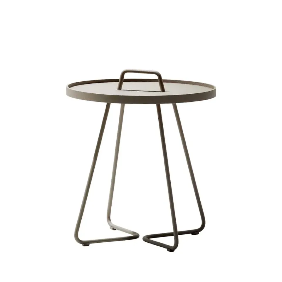 Cane-line Table For Outdoor Use*On the move table Ø44 cm, Taupe Beige