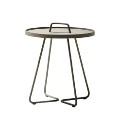Cane-line Table For Outdoor Use*On the move table Ø52 cm, Taupe Beige