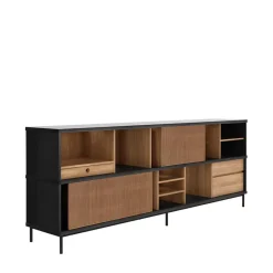 Ethnicraft Dressers & Sideboards*Oscar sideboard, Teak 2 sliding doors 3 drawers Brown