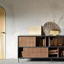 Ethnicraft Dressers & Sideboards*Oscar sideboard, Teak 2 sliding doors 3 drawers Brown