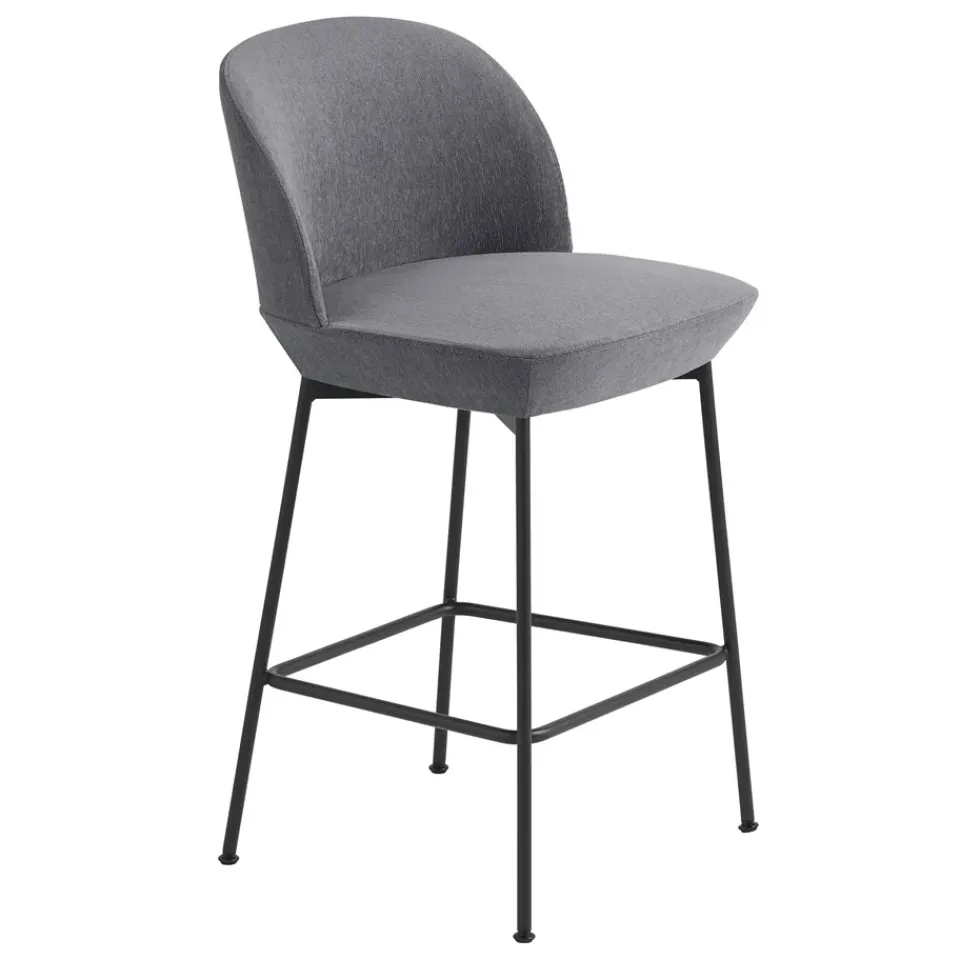 Muuto Bar Stools*Oslo Counter Chair 65 cm, Still 161-anthracite black Grey
