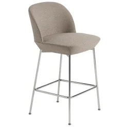 Muuto Bar Stools*Oslo Counter chair chromed legs, Ocean 32 Beige