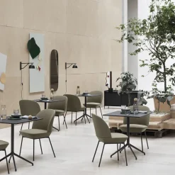 Muuto Chairs*Oslo side chair fabric upholstered, Sto 941-Chrome Green