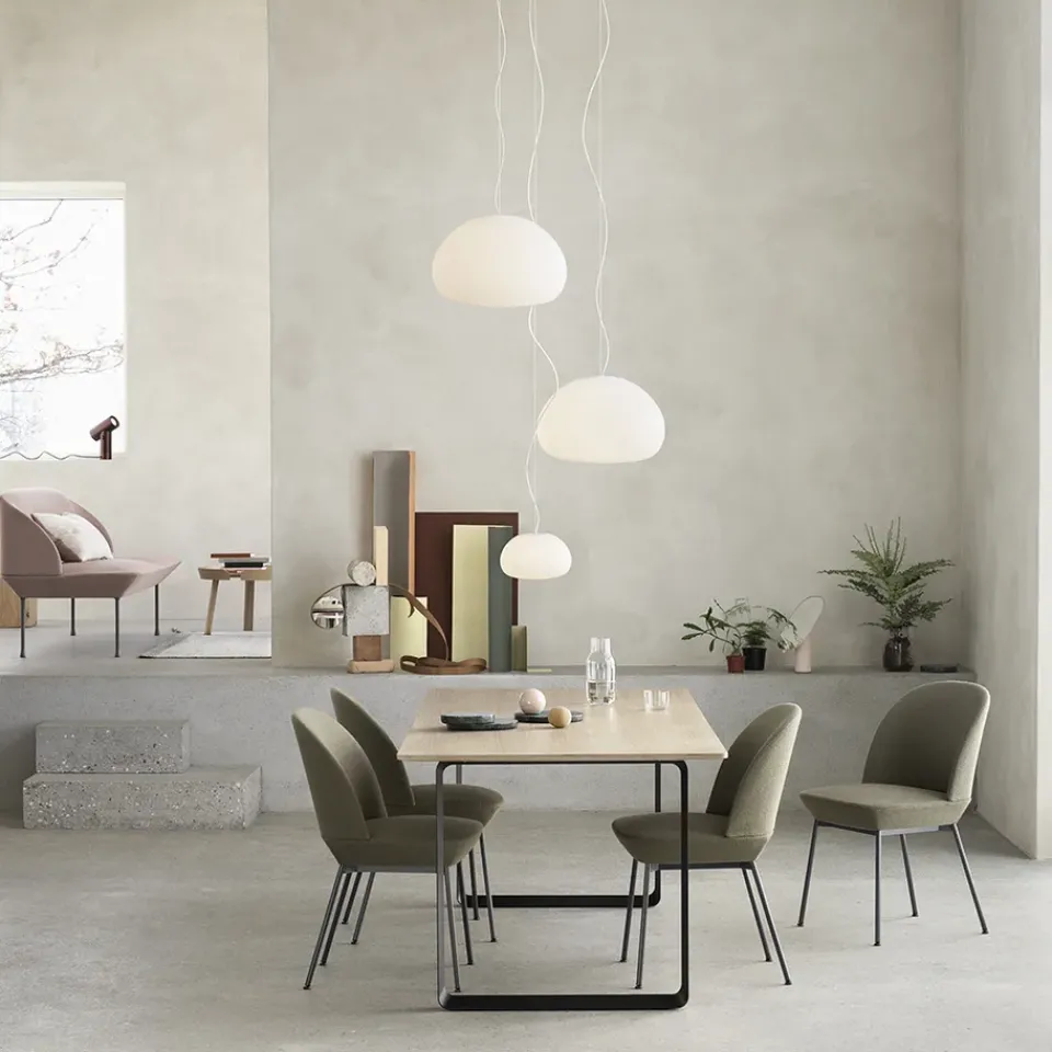 Muuto Chairs*Oslo side chair fabric upholstered, Sto 941-Chrome Green