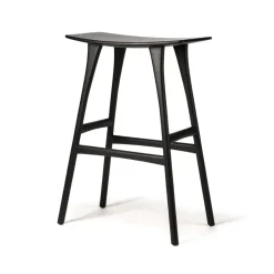 Ethnicraft Bar Stools*Osso bar stool 80x57 cm, Black