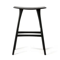 Ethnicraft Bar Stools*Osso bar stool 80x57 cm, Black