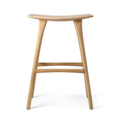 Ethnicraft Bar Stools*Osso bar stool 80x57 cm, Oak Beige