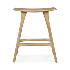 Ethnicraft Stools*Osso Counter high stool 67 cm, Hardwax oiled oak Beige