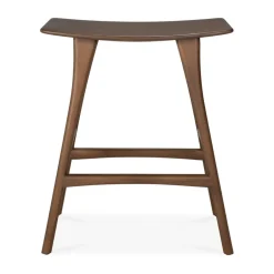 Ethnicraft Stools*Osso Counter high stool 67 cm, Lacquered teak Brown