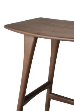 Ethnicraft Stools*Osso Counter high stool 67 cm, Lacquered teak Brown