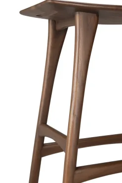 Ethnicraft Stools*Osso Counter high stool 67 cm, Lacquered teak Brown