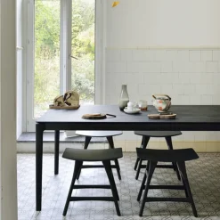 Ethnicraft Stools*Osso stool 48x50 cm, Hardwax oiled oak Beige