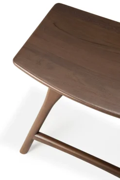 Ethnicraft Stools*Osso stool 48x50 cm, Lacquered teak Brown