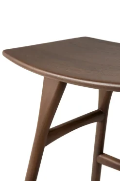 Ethnicraft Stools*Osso stool 48x50 cm, Lacquered teak Brown