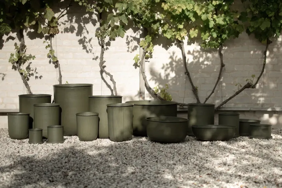 DBKD Garden Details & Accessories*Out flower pot 3 pieces, Green