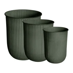 DBKD Garden Details & Accessories*Out stripe flower pot 3-pack, Green