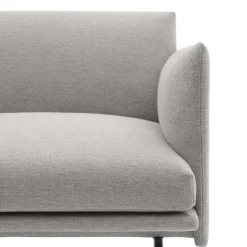 Muuto Armchairs & Footstools*Outline arm chair fabric, Clay 12-Black Grey