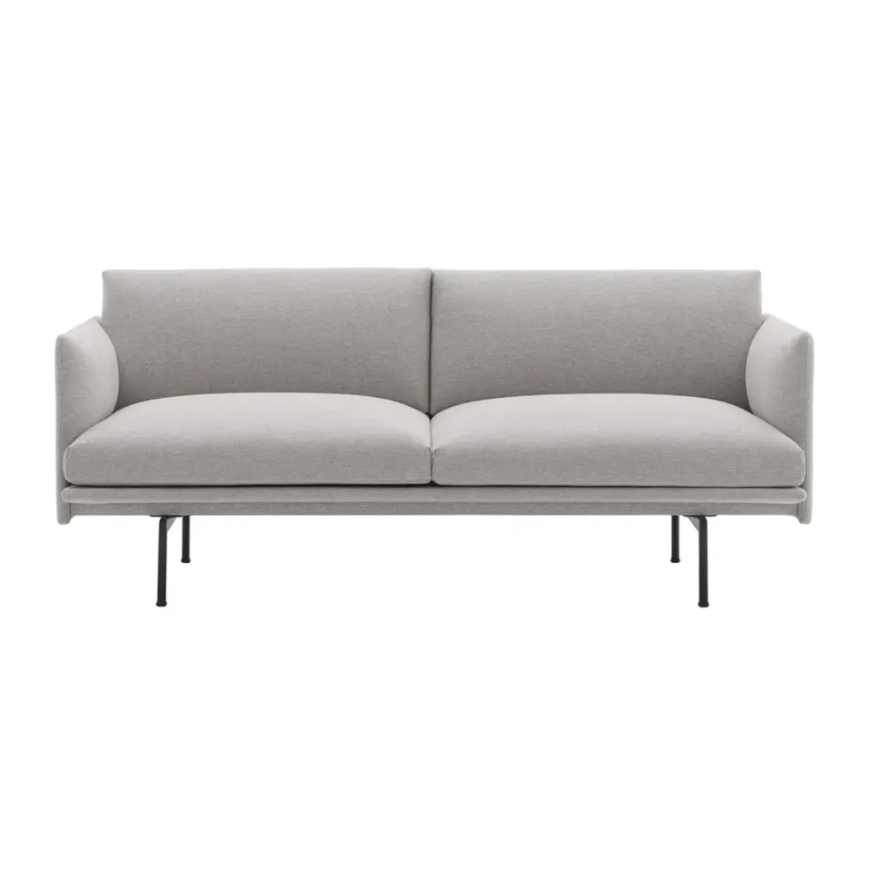 Muuto Sofas*Outline sofa 2-seat, Clay 12-Black Grey