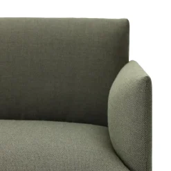 Muuto Sofas*Outline sofa 3-seat fabric, Fabric fiord 151 . black leg Grey