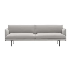 Muuto Sofas*Outline sofa 3-seat fabric, Clay 12-Black Grey